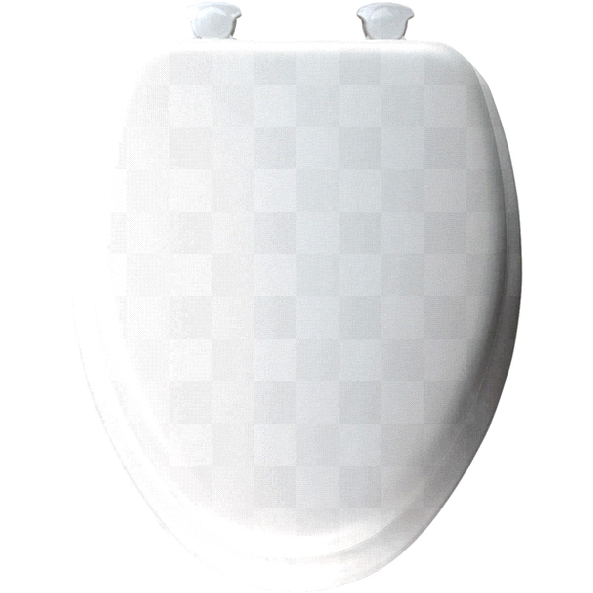 slide 1 of 2, Mayfair Elongated Cushioned Vinyl Soft Toilet Seat with Easy•Clean & Change Hinge, White, 1 ct