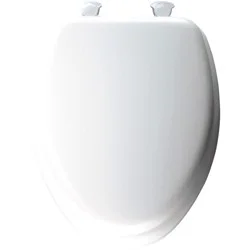 Mayfair Elongated Cushioned Vinyl Soft Toilet Seat with Easy•Clean & Change Hinge, White
