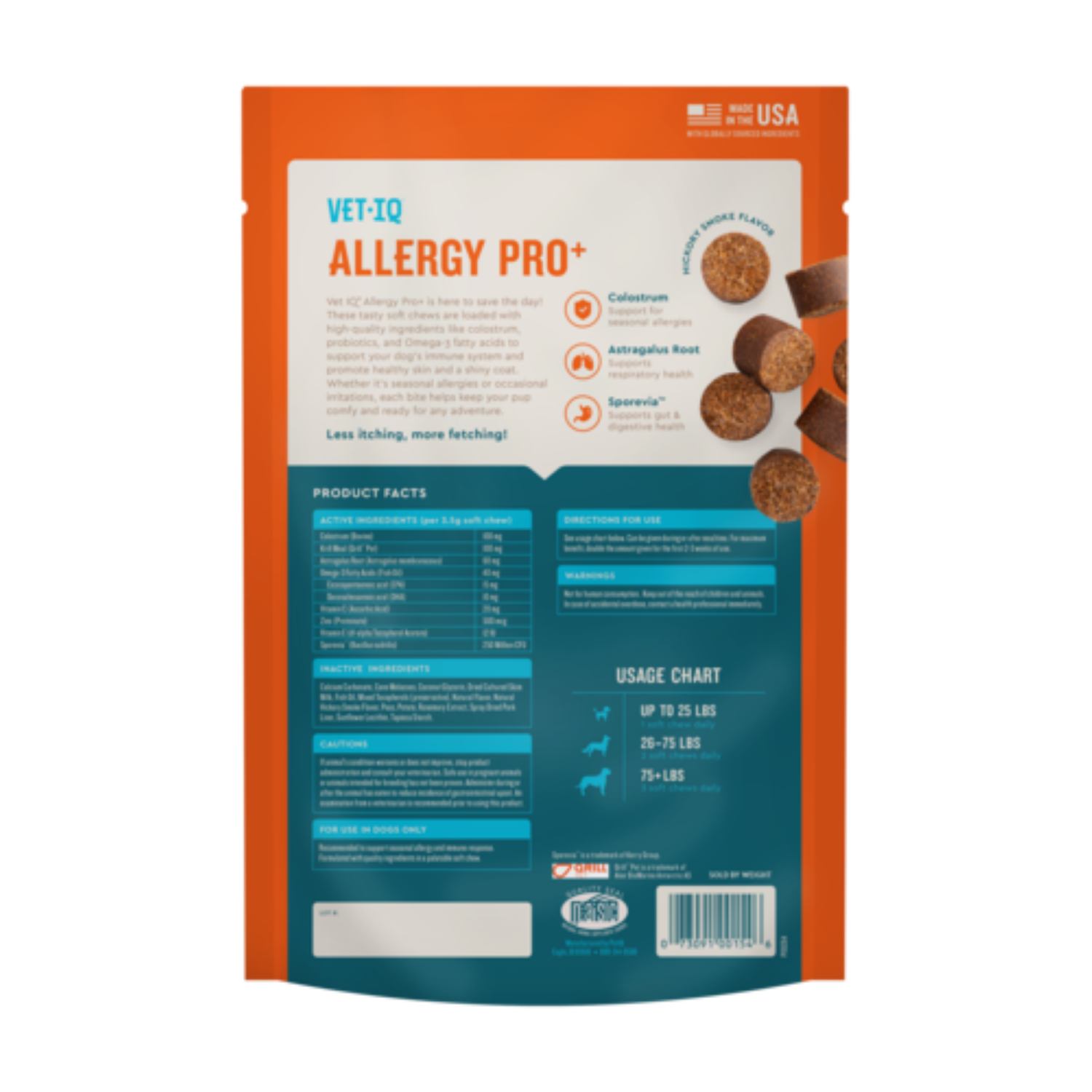 slide 2 of 4, VetIQ Allergy Pro Dog Chews, 60 ct, 60 ct
