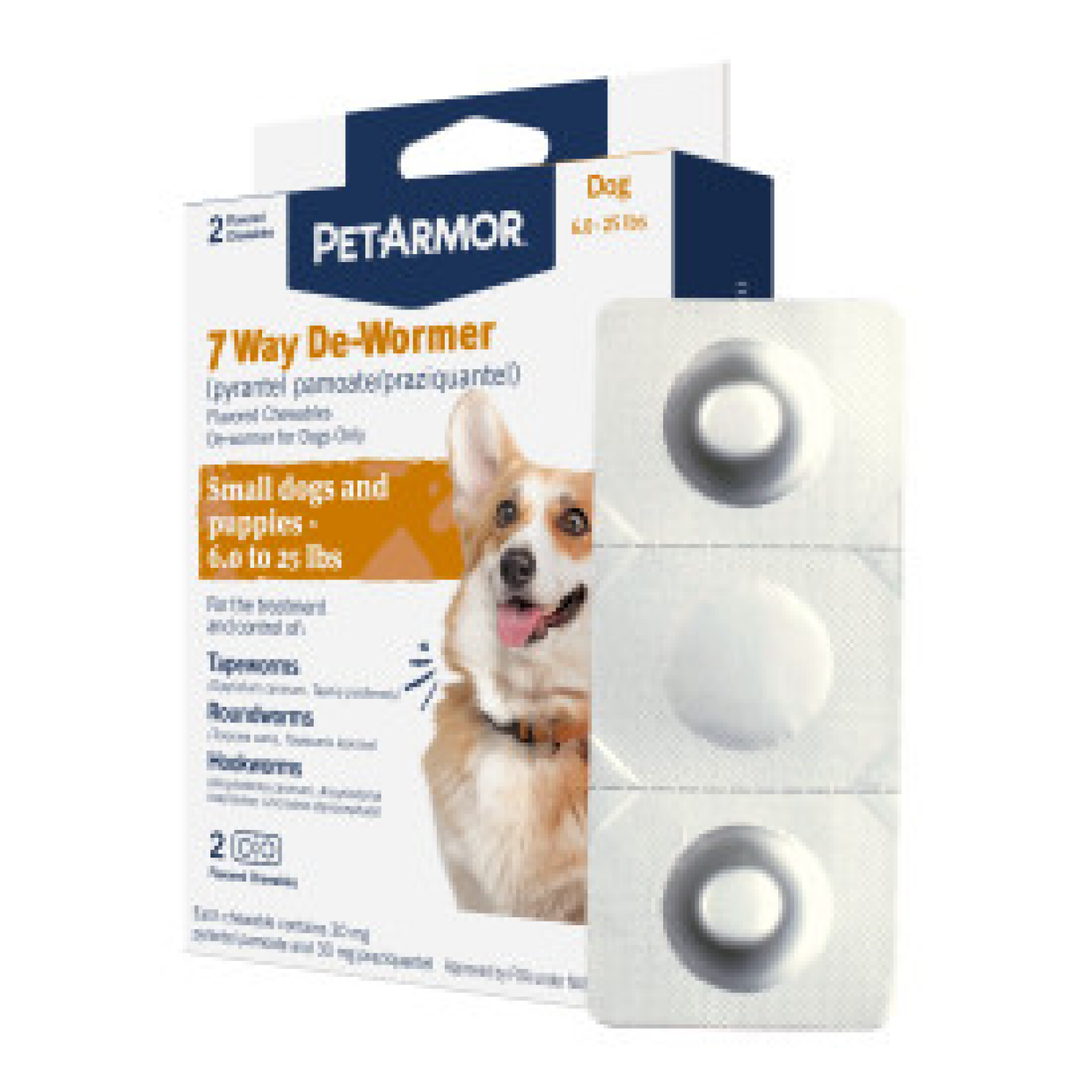 slide 3 of 7, Pa 7 Way Sm Dewormer Dog 2Ct, 2 ct