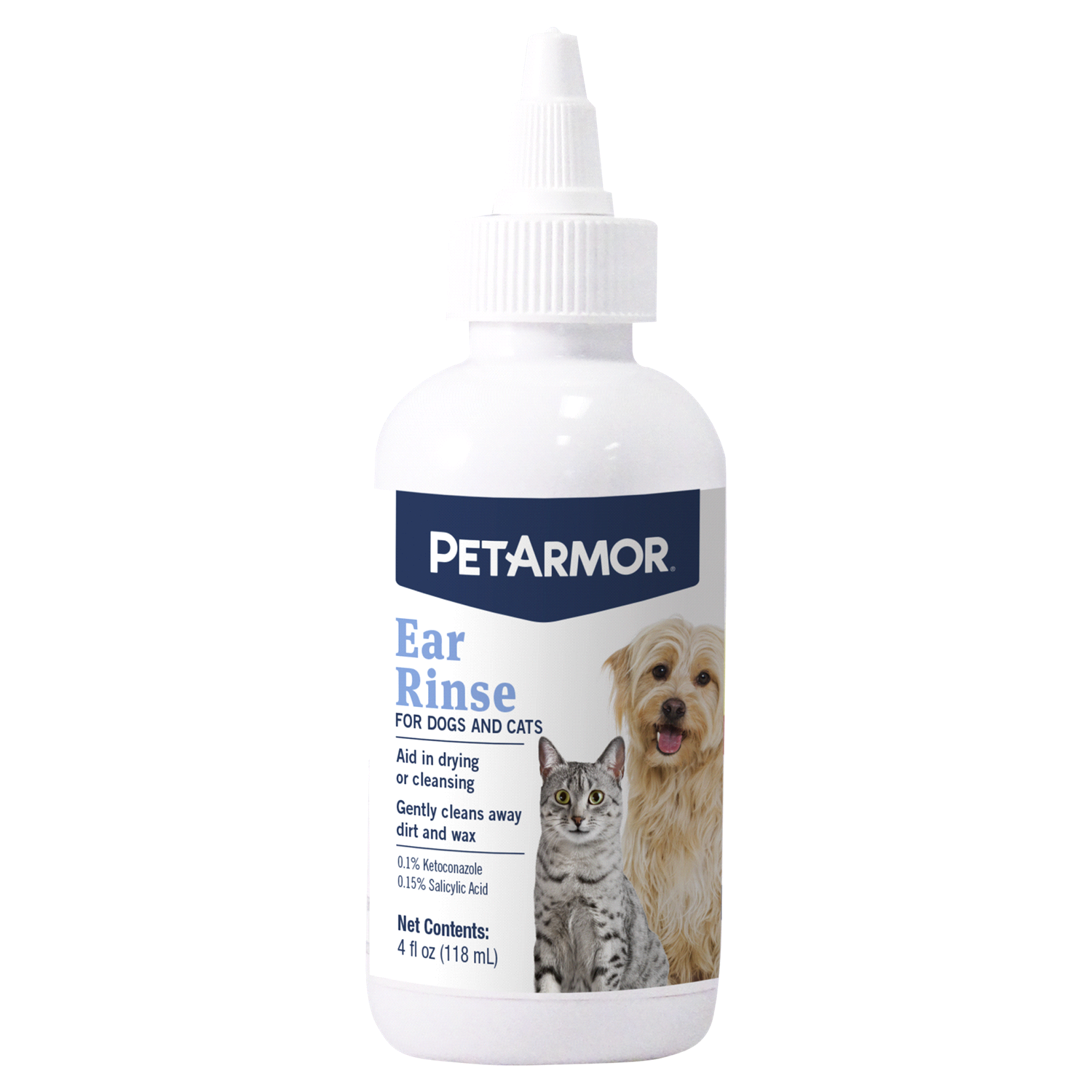 slide 1 of 2, Petarmor Ear Rinse Cat&Dog 4Oz, 4 fl oz