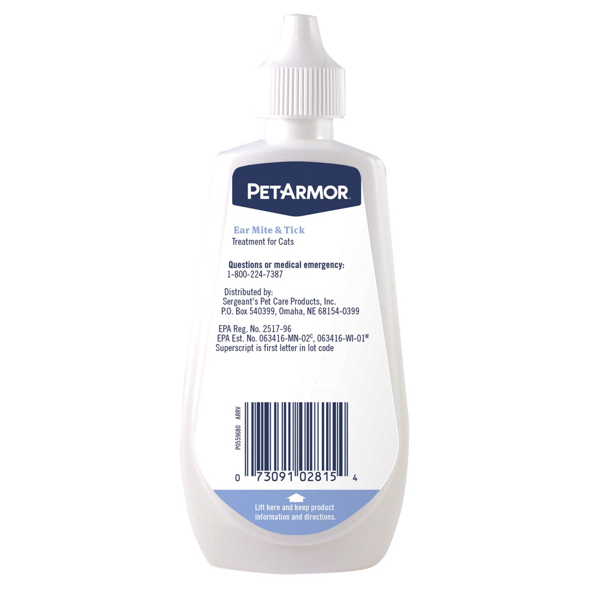 slide 2 of 2, PetArmor Ear Mite/Tick Treatment Cat 3OZ, 3 fl oz