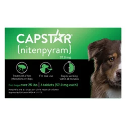 Capstar Flea Tabs Dog 25+LB 6CT
