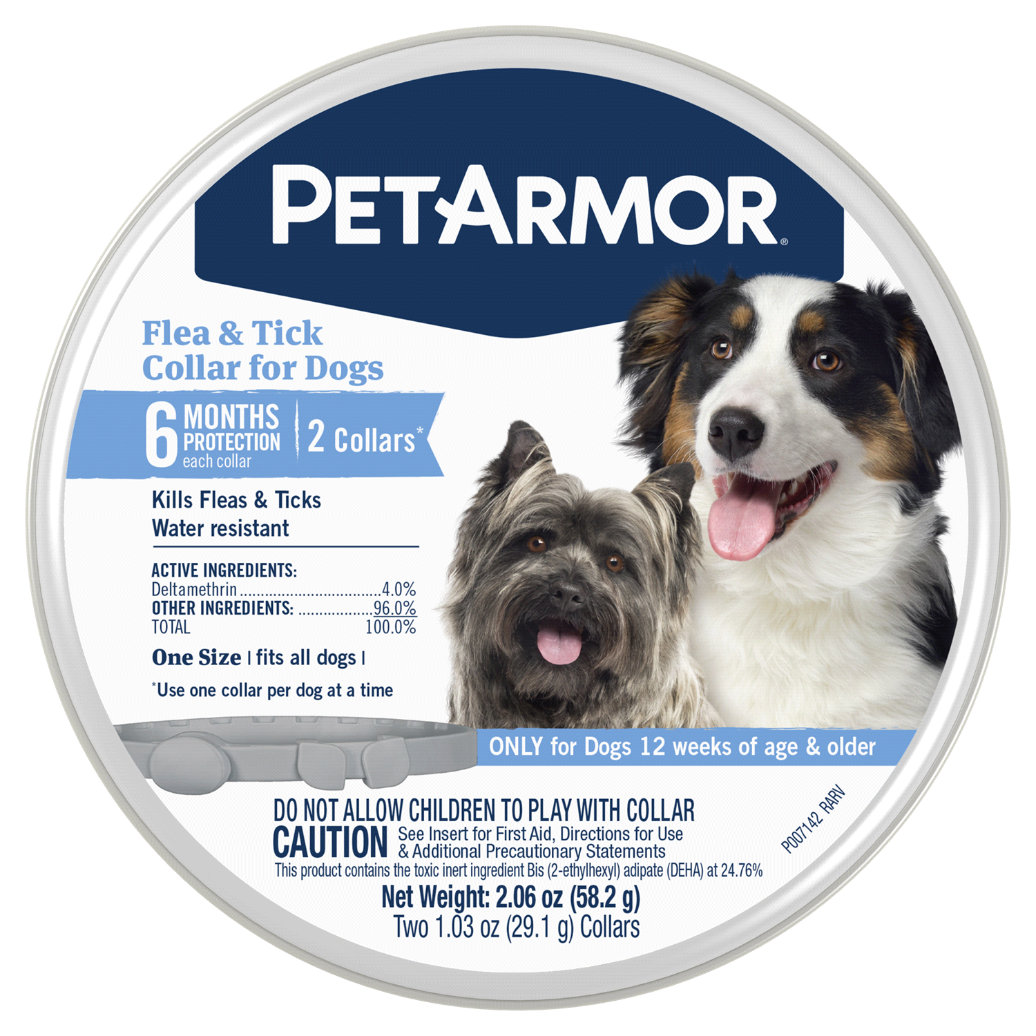 slide 1 of 2, Petarmor Dog Clr 2Ct F&T, 2 ct