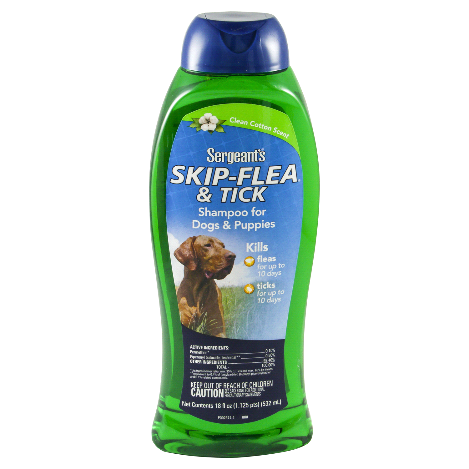 slide 1 of 2, Sergeant's Skip F&T Shampoo Dog Clean Cotton 18OZ, 18 fl oz