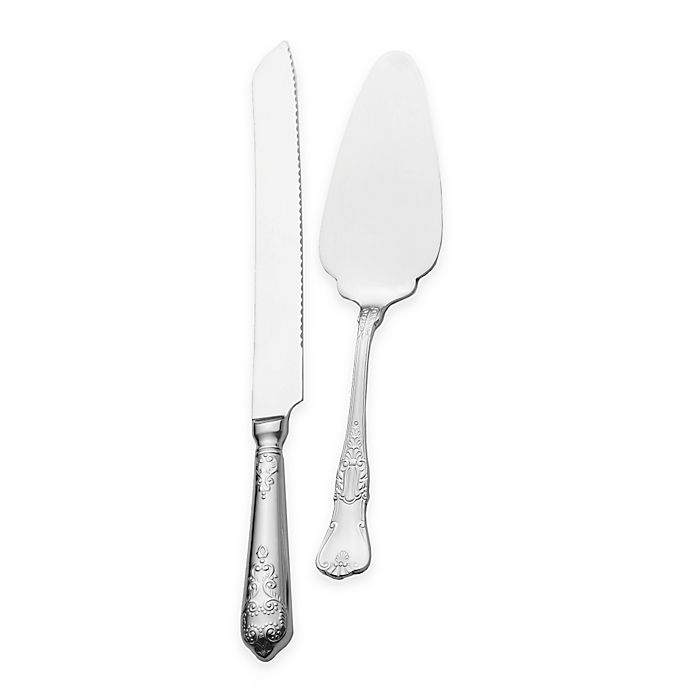 slide 1 of 1, Wallace Hotel Cake Knife and Server Set, 2 ct
