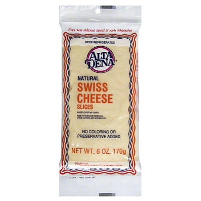 slide 1 of 1, Alta Dena Natural Swiss Cheese Slices, 6 oz