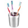 slide 2 of 9, InterDesign Brushed Alumina Toothbrush Holder, 3.6 in x 3.9 in