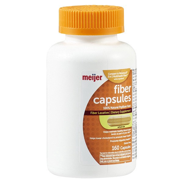 slide 4 of 29, Meijer Fiber Laxative Capsules, 160 ct