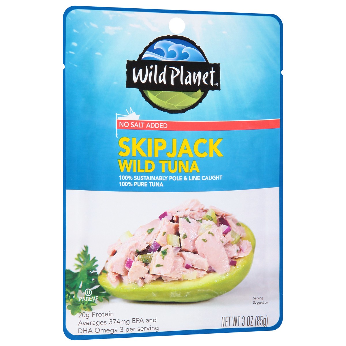 slide 2 of 9, Wild Planet No Salt Added Skipjack Wild Tuna 3 oz, 3 oz