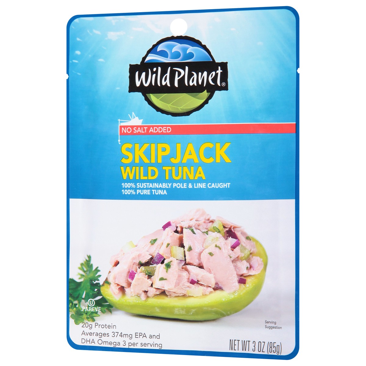 slide 3 of 9, Wild Planet No Salt Added Skipjack Wild Tuna 3 oz, 3 oz