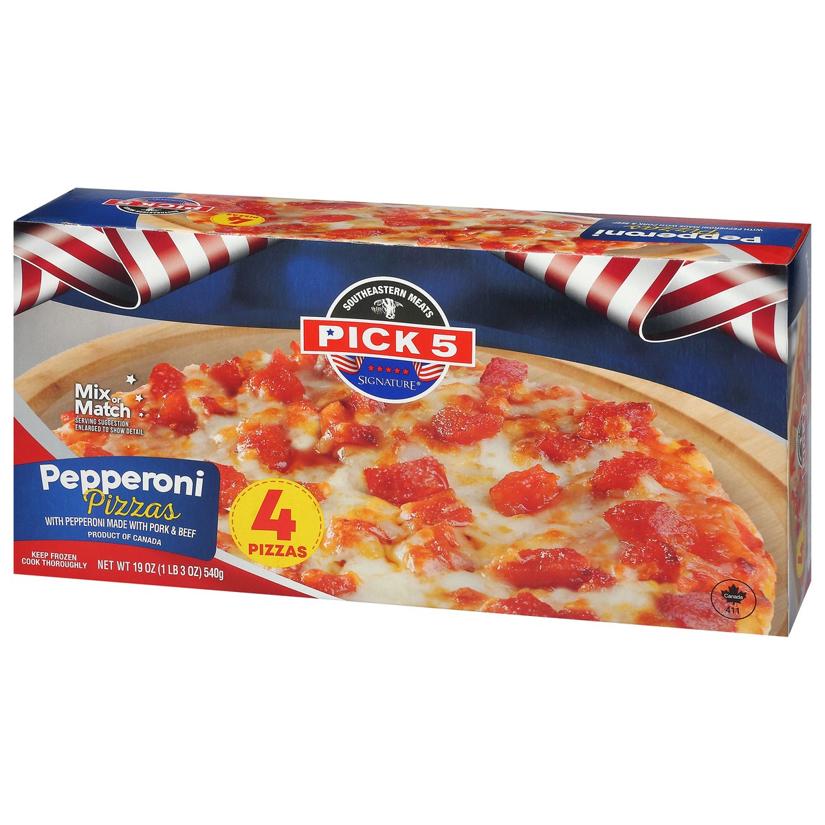 slide 4 of 4, SEM Pick 5 Deep Dish Pepperoni Pizza, 19 oz