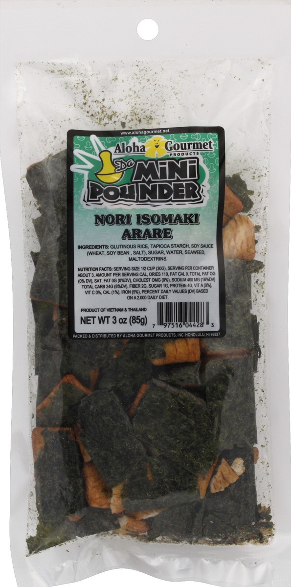 slide 1 of 4, Aloha Gourmet Nori Isomaki Arare 3 oz, 3 oz