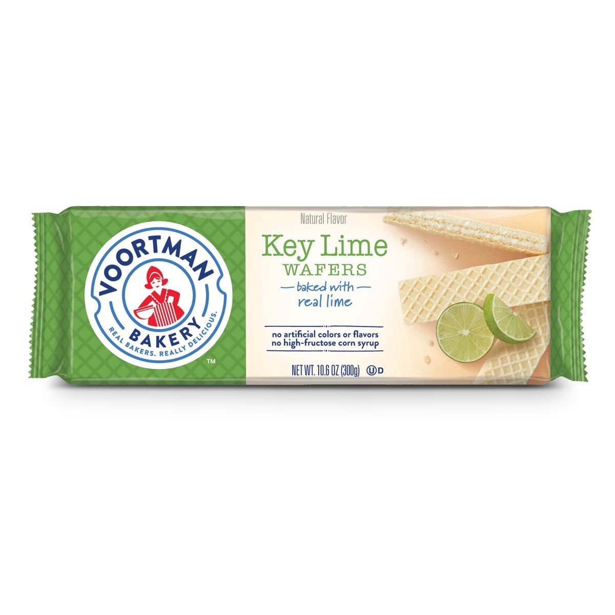 slide 1 of 5, VOORTMAN Bakery Key Lime Wafer Cookies 10.6 oz, 10.6 oz