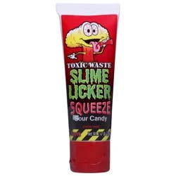 Toxic Waste Slime Licker Squeeze Cherry Sour Candy 2.47 oz