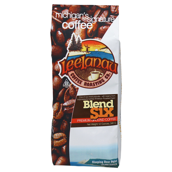 slide 1 of 5, Leelanau Coffee Roasting Co. Premium Ground Coffee, Blend Six, 12 oz