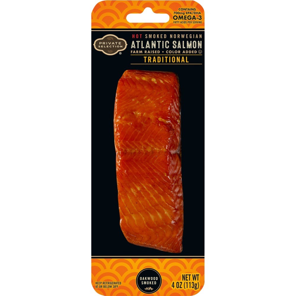 slide 1 of 2, Private Selection Traditional Smoked Norwegian Atlantic Salmon, 4 oz