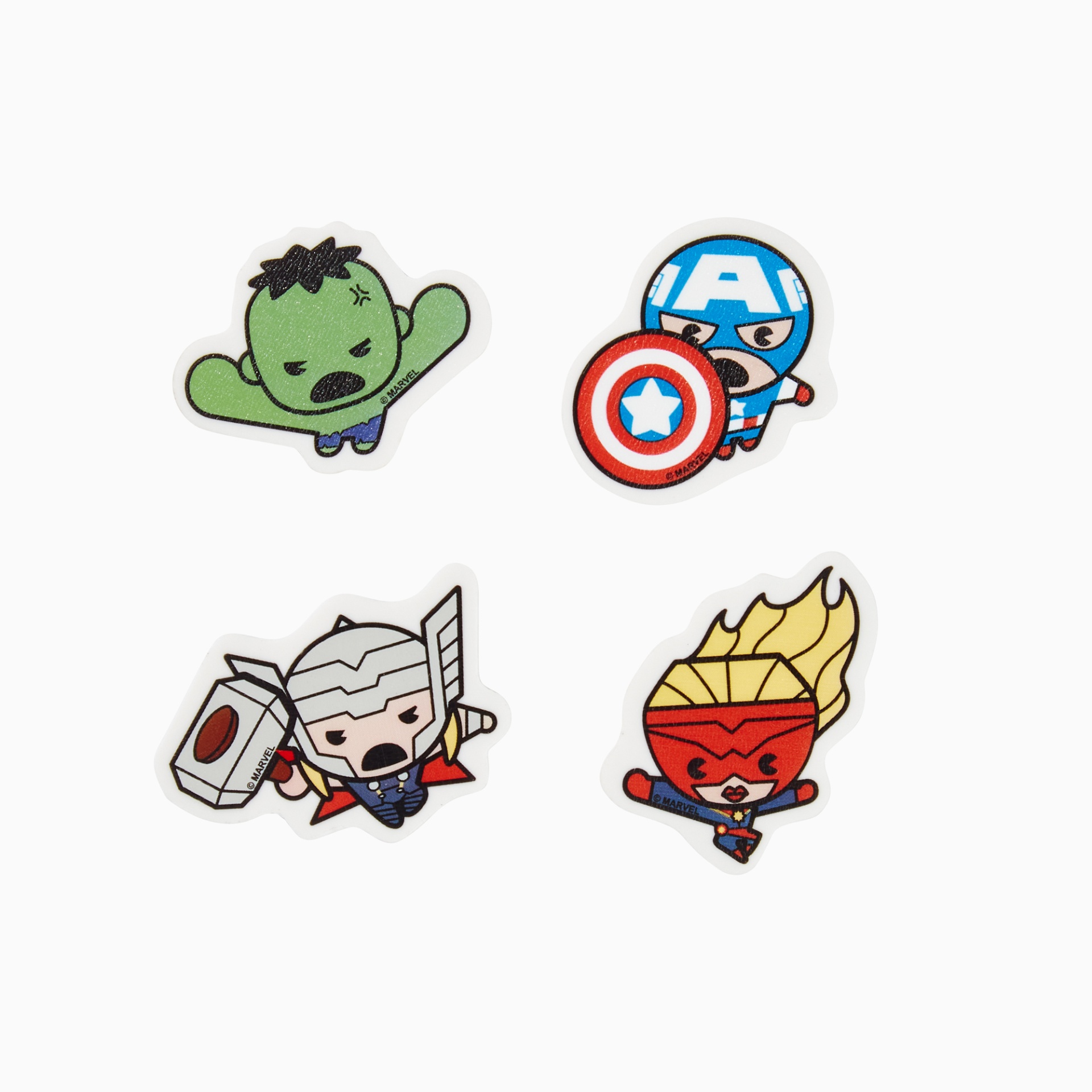 slide 1 of 1, Yoobi x Marvel Erasers, Avengers, 4 ct