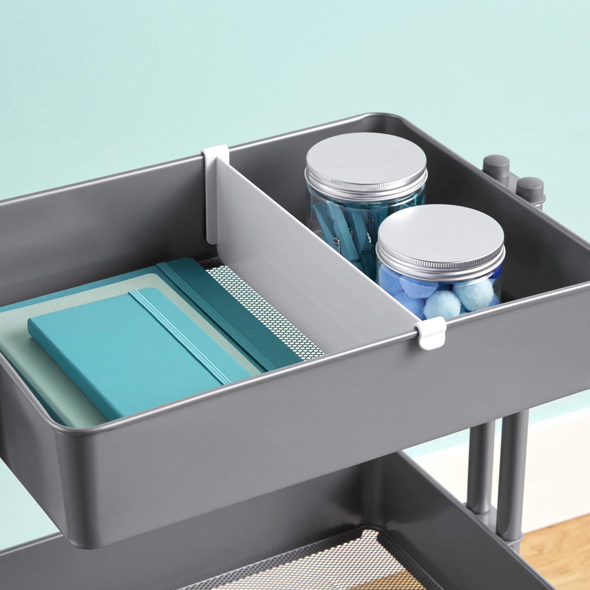 slide 2 of 3, White Cart Tray Dividers By Simply Tidy, 3ct., 3 ct