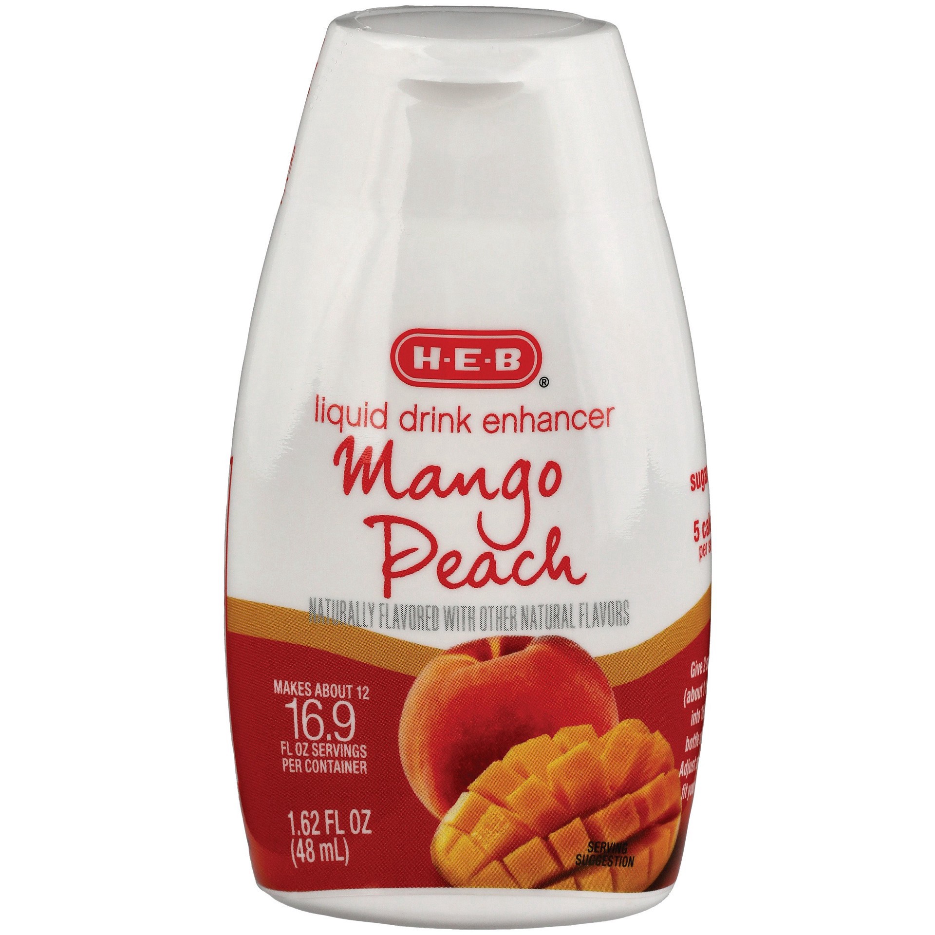 slide 1 of 1, H-E-B Mango Peach Liquid Beverage Enhancer - 1.62 oz, 1.62 oz