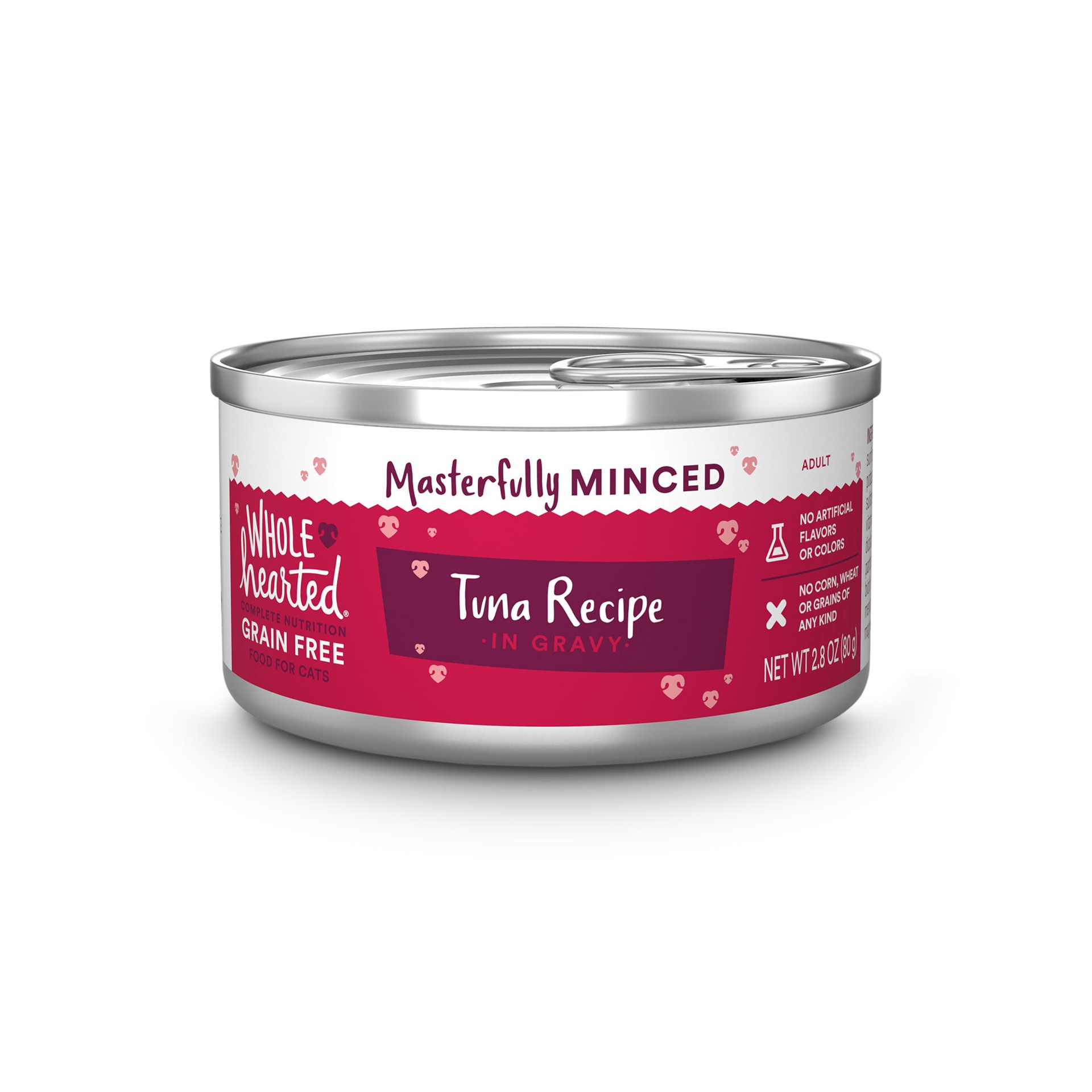 slide 1 of 1, WholeHearted Whd-Cat 2.8Z Tuna Minced, 1 ct