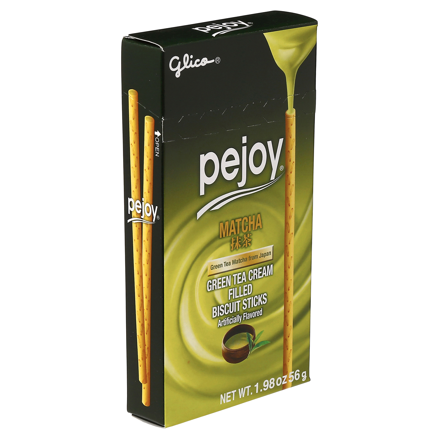slide 3 of 3, pejoy Matcha Biscuit Sticks 1.98 oz, 1.98 oz