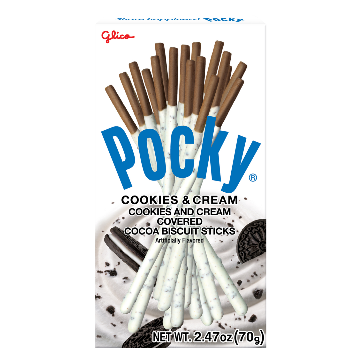 slide 1 of 6, Pocky Cookie & Cream Biscuit Sticks 2.47 oz, 2.47 oz