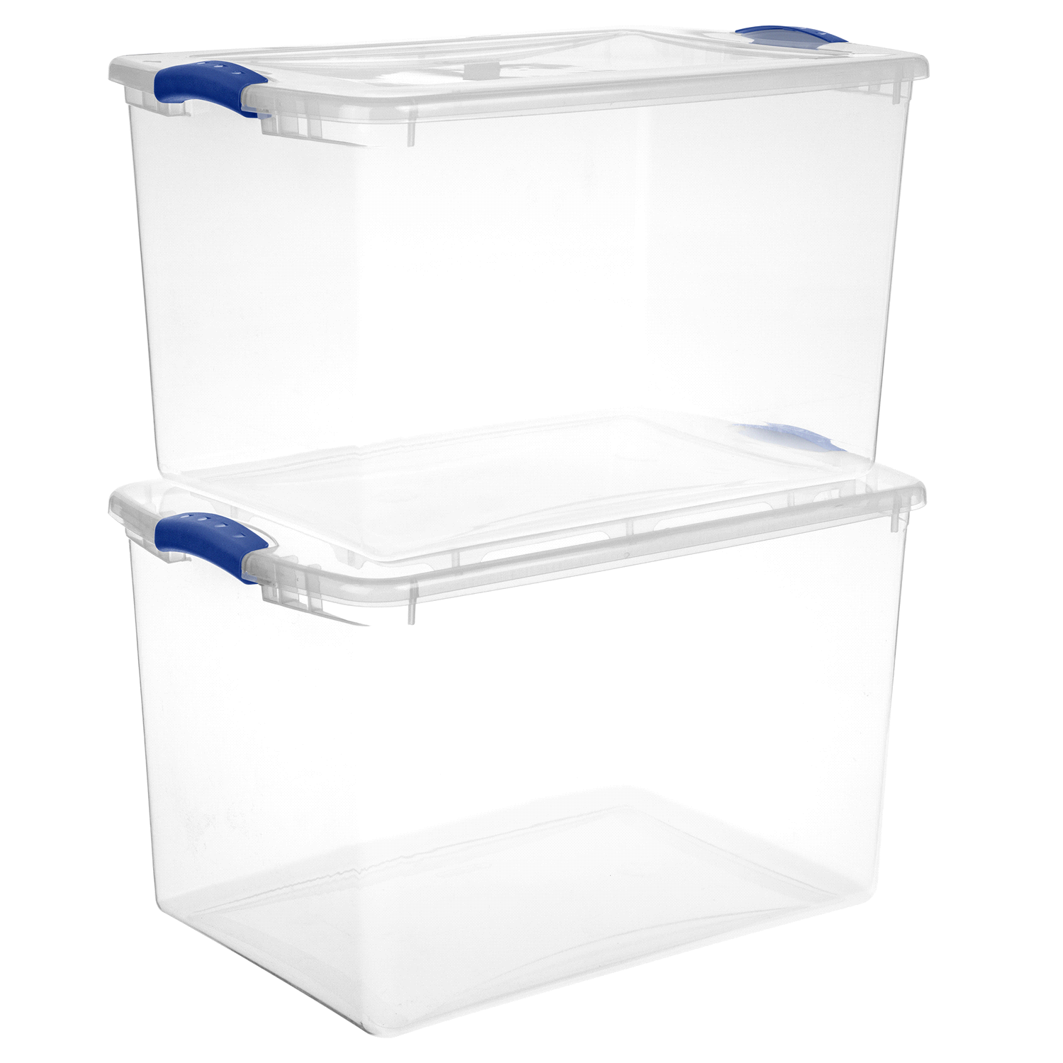 slide 3 of 4, Sterilite Latch Box Stadium Blue, 66 qt