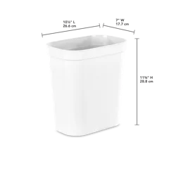 Sterilite Vanity Wastebasket White