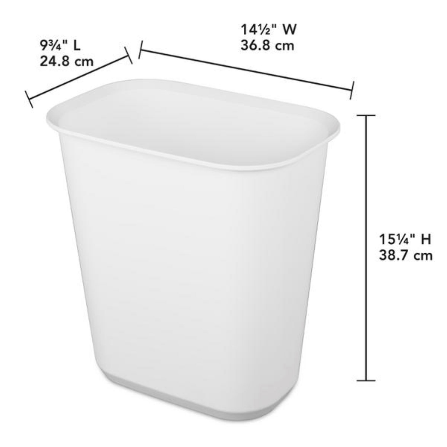 slide 2 of 2, Sterilite Waste Basket 8 Gallon White #1052, 1 ct