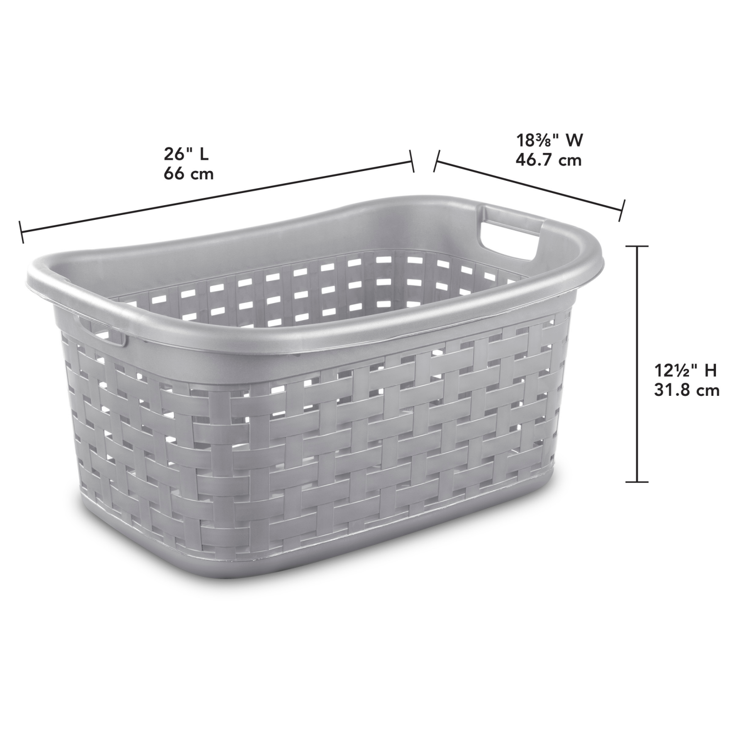 slide 2 of 3, Sterilite Cement Weave Laundry Basket 1 ea, 1 ct