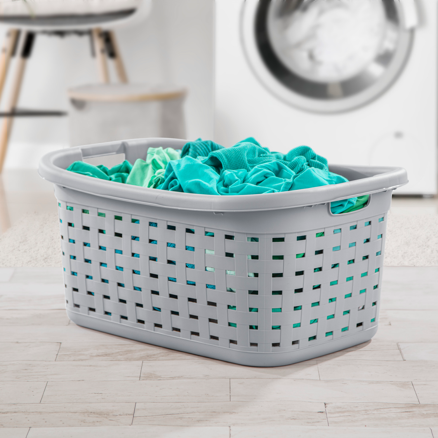 slide 3 of 3, Sterilite Cement Weave Laundry Basket 1 ea, 1 ct