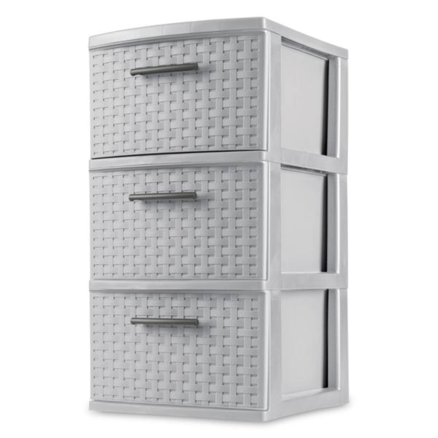 slide 1 of 2, Sterilite 3 Drawer Weave Tower Drawers - Cement, 1 ct