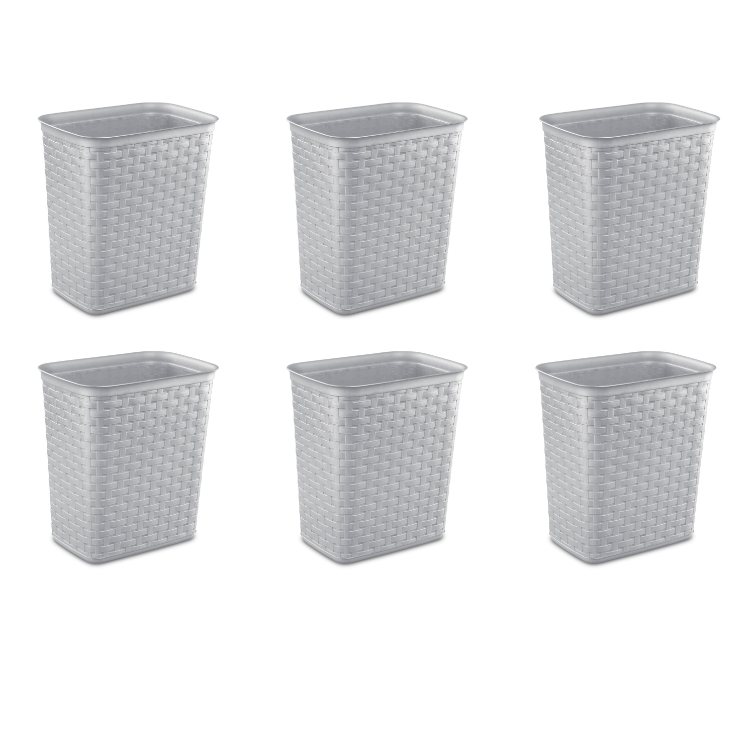 slide 3 of 5, Sterilite 3.4 Gallon Cement Weave Wastebasket 1 ea, 1 ct
