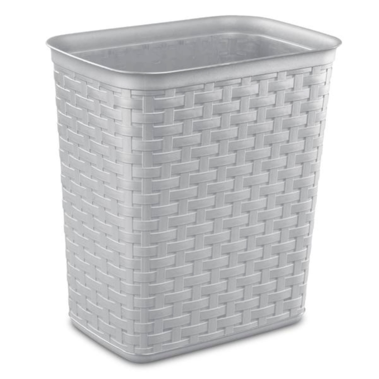 slide 1 of 5, Sterilite 3.4 Gallon Cement Weave Wastebasket 1 ea, 1 ct