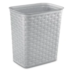 Sterilite 3.4 Gallon Cement Weave Wastebasket 1 ea