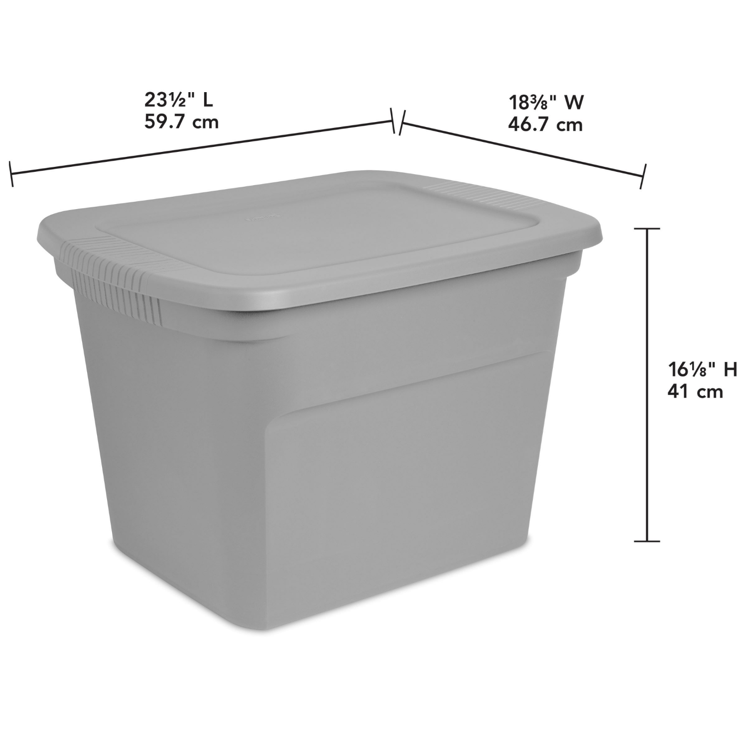 slide 2 of 3, Sterilite Storage Tote with Lid - Cement Gray, 18 gal