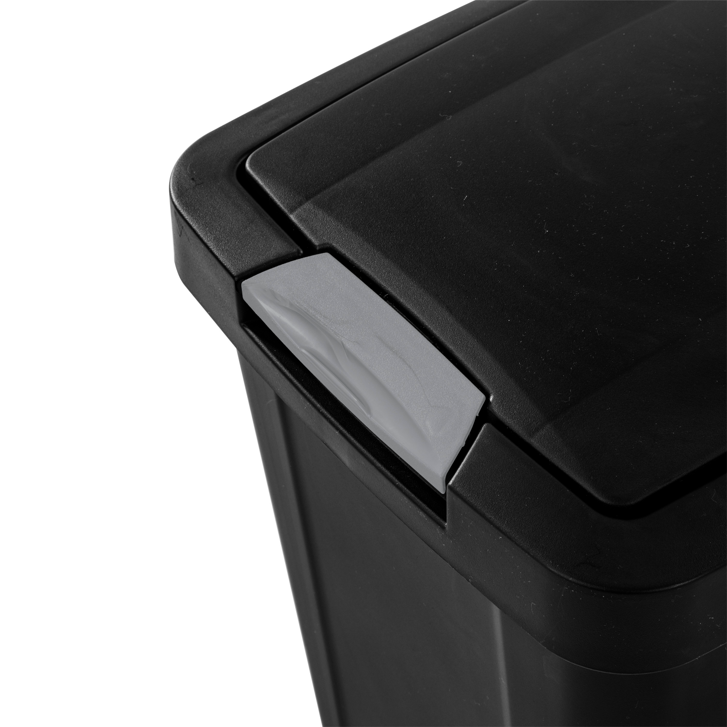 slide 2 of 3, Sterilite Touch Top Wastebasket Black, 7.5 gal