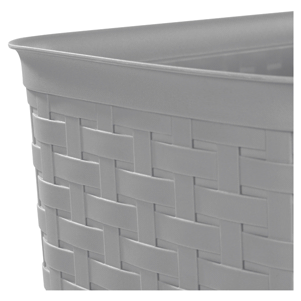 slide 12 of 17, Sterilite Weave Wastebasket Cement, 1 ct