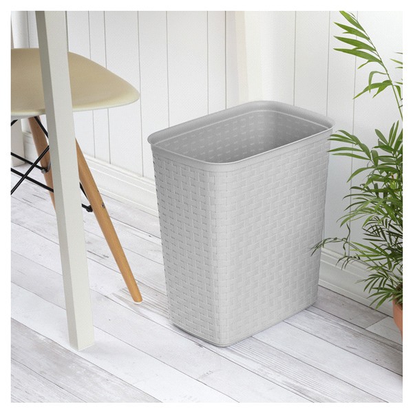 slide 16 of 17, Sterilite Weave Wastebasket Cement, 1 ct