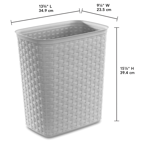 slide 4 of 17, Sterilite Weave Wastebasket Cement, 1 ct