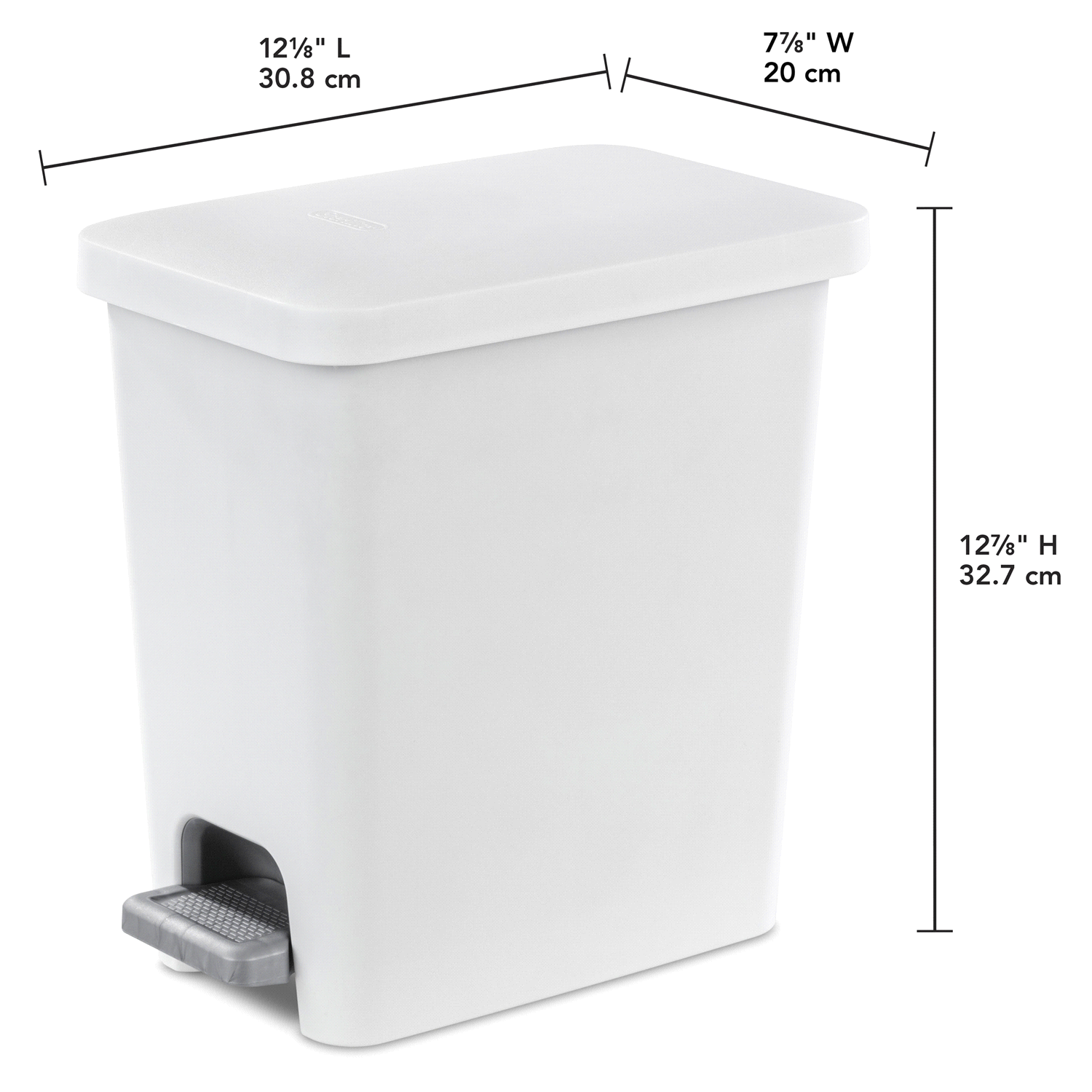 slide 2 of 5, Sterilite Rectangular Step-on Wastebasket Black, 2.7 gal