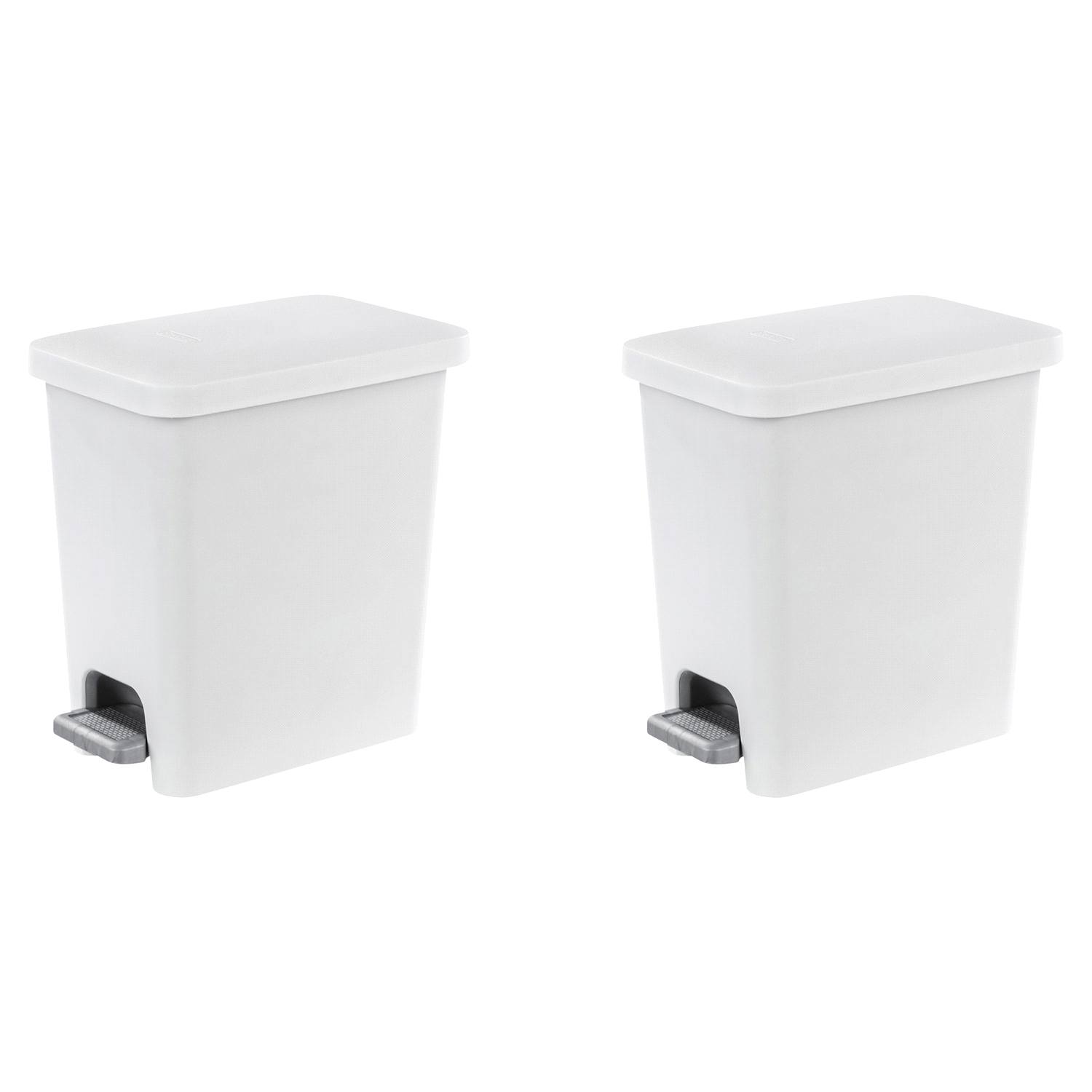 slide 5 of 5, Sterilite Rectangular Step-on Wastebasket Black, 2.7 gal