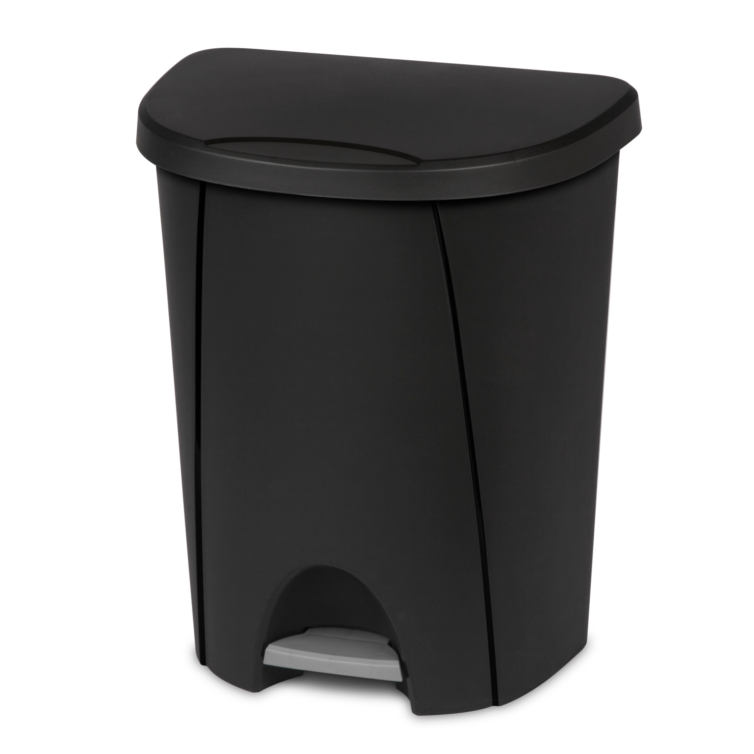 slide 1 of 5, SteriliteStep-On Wastebasket, Black, 6.6 gal