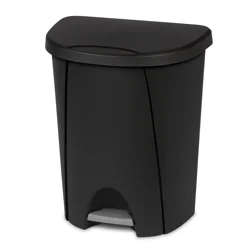 SteriliteStep-On Wastebasket, Black
