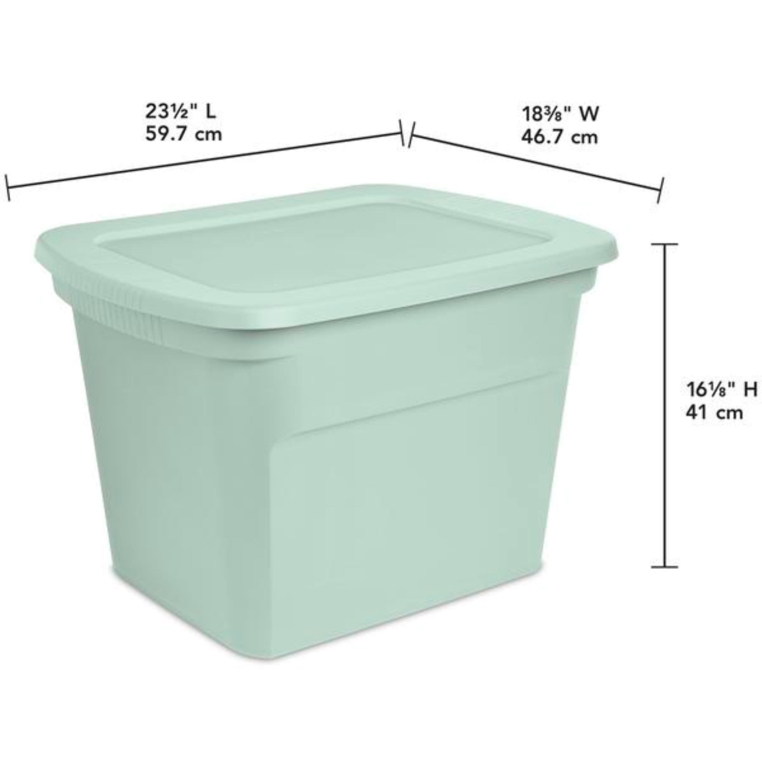 slide 2 of 2, STERILITE 18 GAL TOTE-MINDFUL MINT, 18 gal