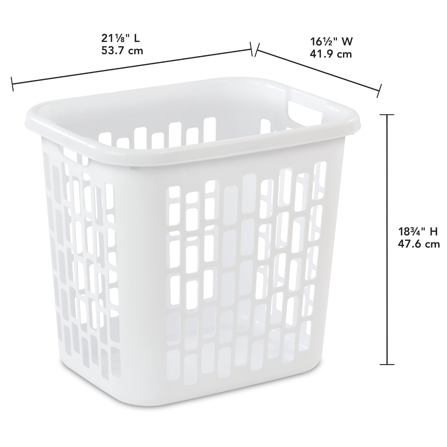 slide 1 of 2, United Solutions Sterilite Easy Carry Hamper White, 1 ct