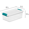 slide 2 of 13, Sterilite Latching Storage Box - White/Clear, 6 qt