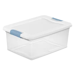 Sterilite Latching Storage Box - Clear/White