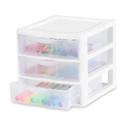 Sterilite White 3 Drawers 1 ea